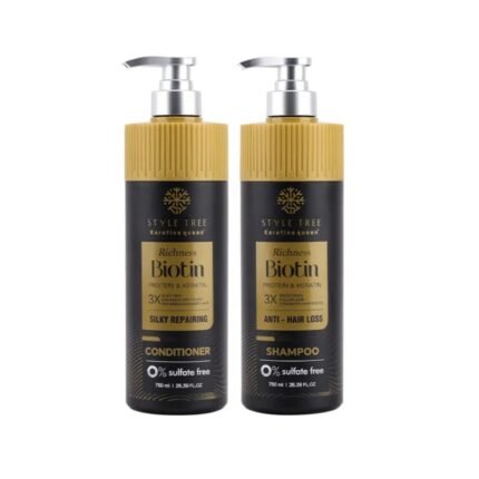 Style Tree Keratine Queen Biotin Protein & Keratin Hair Care Bundle (Shampoo & Conditioner)